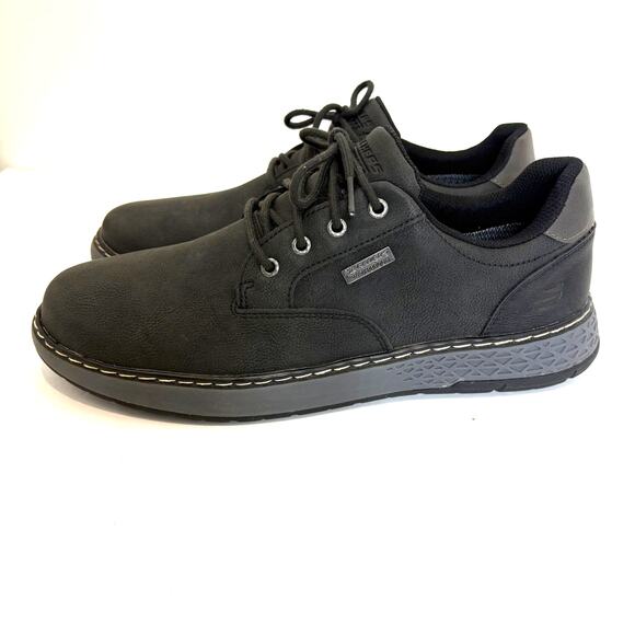 Skechers -Men's Relaxed Fit Garlan Pryor Waterproof Lace up Sneakers-Blk-Sz 9.5 - Picture 4 of 9